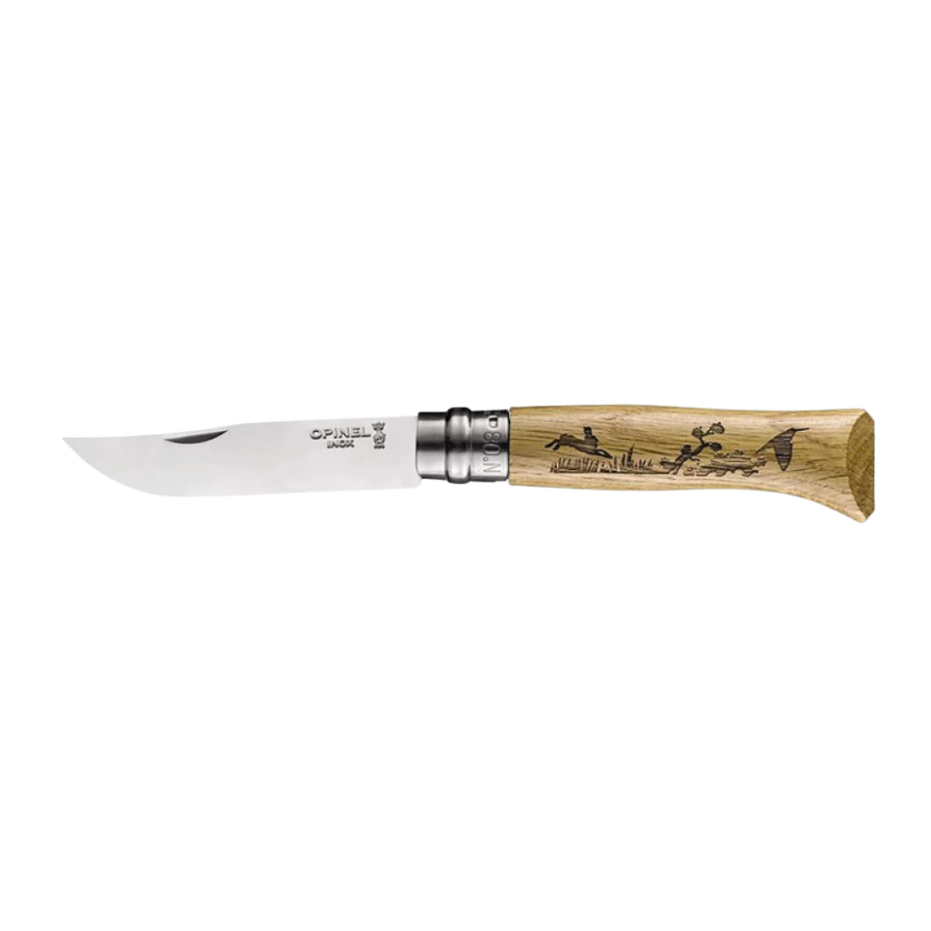 COLTELLINO OPINEL N°08 ANIMALIA LEPRE – INOX CON MANICO IN LEGNO INCISO