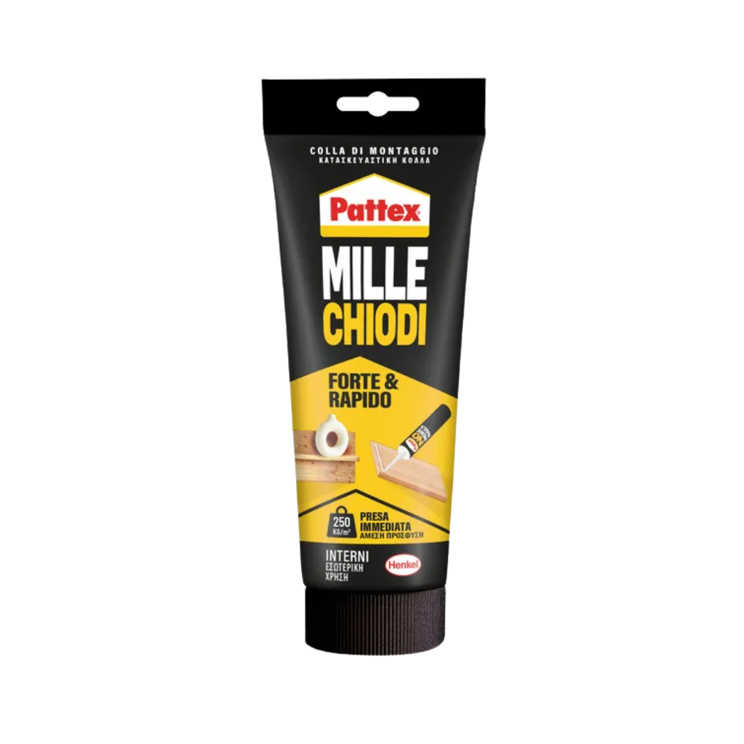 COLLA DI MONTAGGIO PATTEX MILLECHIODI FORTE & RAPIDO PRESA IMMEDIATA - TUBETTO 250g