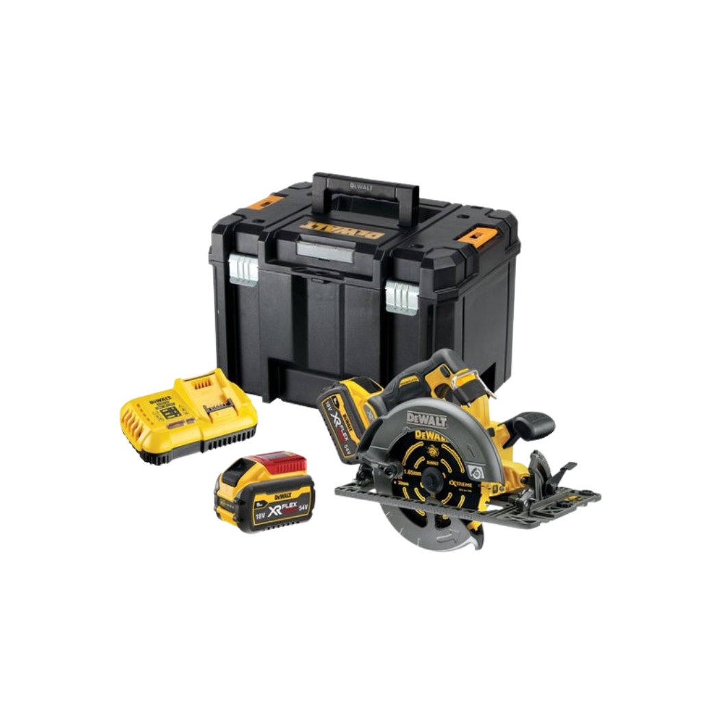 SEGA CIRCOLARE DE WALT 54V RAIL COMP CIRC SAW KITTED 9.0 AH