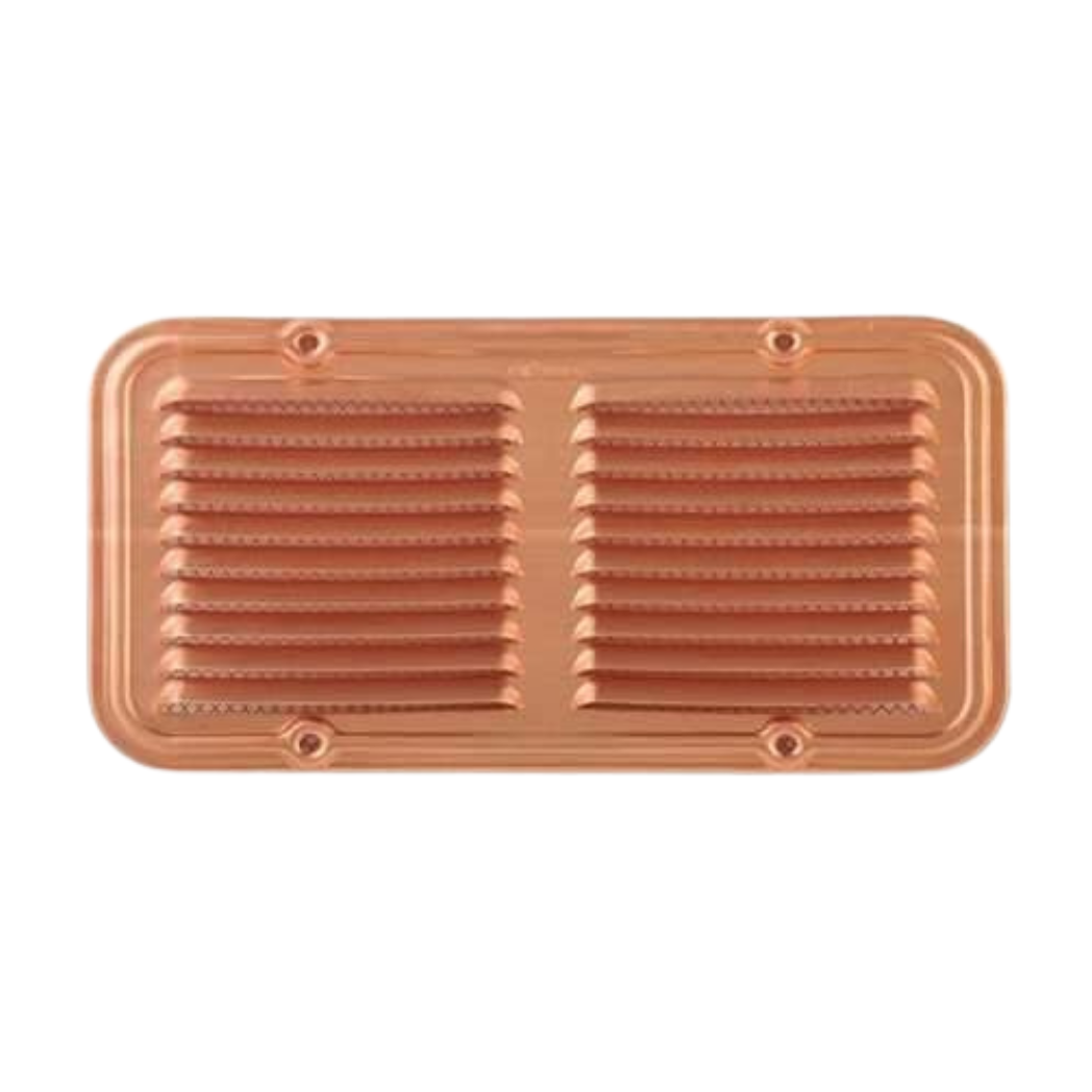 GRIGLIA AERAZIONE RETTANGOLARE IN RAME 14X25cm