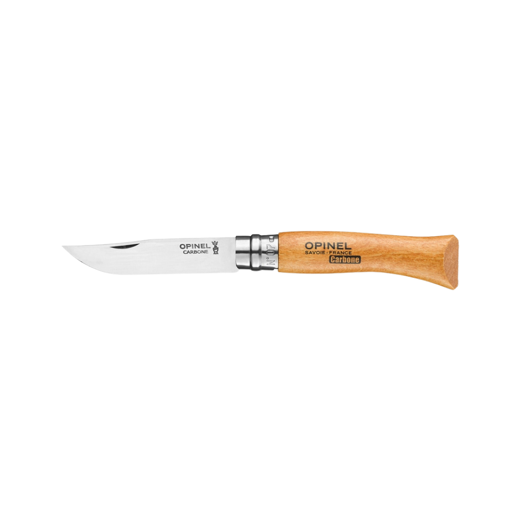 COLTELLINO OPINEL CARBONIO – LAMA IN ACCIAIO AL CARBONIO XC90 – VARIE MISURE